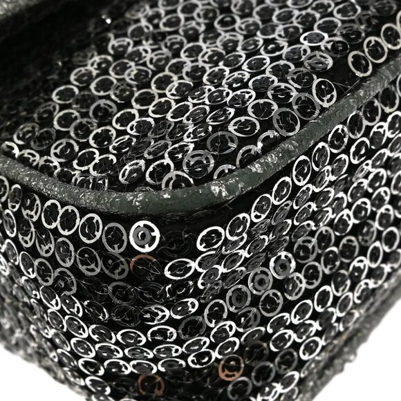 Chanel Silver Sequins Double Chain Shoulder Bag - Picture 3 of 12